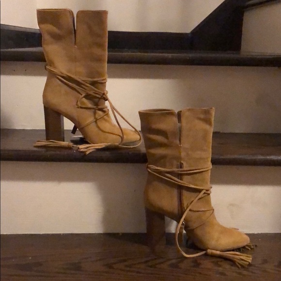 Zara Tan/Camel ankle boots - Picture 2 of 6